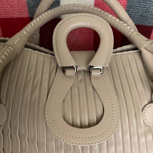 Giorgio Armani Pleated Leather Handbag - Picture 13 of 16